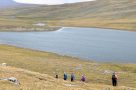Walking down from the Kharkhiraa Pass