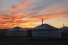 Sunset over ger camp