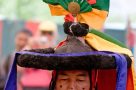 Black hat performer at Dak Thok Festival. Image by Mr & Mrs Hull