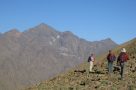 First view of Mount Toubkal from Tizi N'Ououraine. Image by A Nuttal