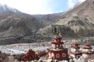 Red chortens at Phu