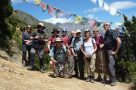 Group of happy trekkers