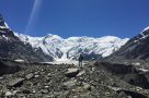 On trek to Dikiy Glacier Base Camp