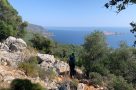 Sea views seen whilst on the walk in Gelidonia