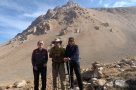Guide and group in front of Mount Kizlarsivrisi