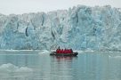 Zodiac excursion to glacier in Storoya