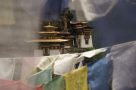 Prayer flags and Tiger's Nest Monastery