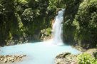 Waterfall on the Rio Celeste Trail at Tenorio Volcano National Park in Costa Rica