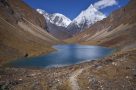 View of Mount Chomolhari & Jitchu Drake from Phu Lake. Image by N McCooke