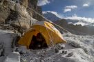 Snowy campsite on trek. Image by J Hughes