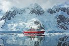M/S Expedition sailing through the icy Antarctic landscape