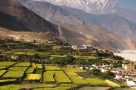 Views of Kagbeni village, trekking in the Mustang region