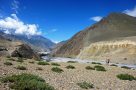 Views of Kagbeni village, trekking in the Mustang region