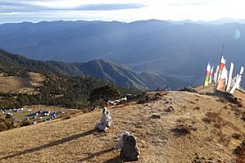 Bumdra Trek Bhutan camp mountain views